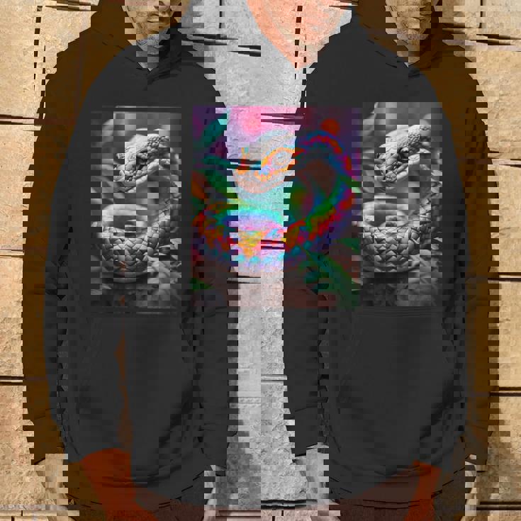 ファンタジー かわいい 鮮やかな蛇の葉 パーカー ライフスタイル