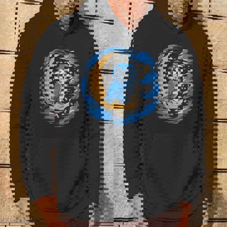 フクロウ 月 夜 星 パーカー ライフスタイル