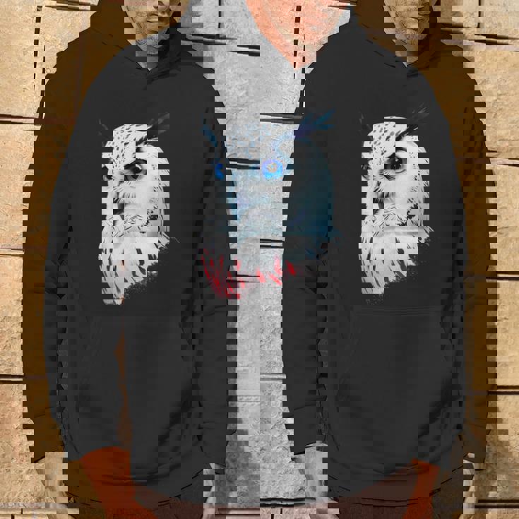 フクロウの傑作 雪フクロウ 鳥アート 動物 雪フクロウ パーカー ライフスタイル