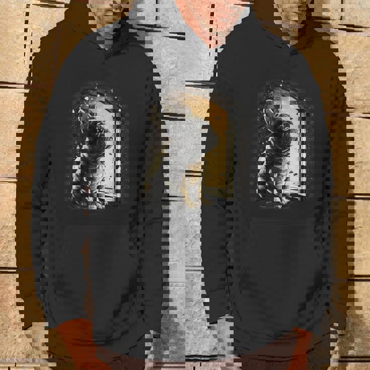 フレンチブルドッグ 夜のかわいいフレンチドッグ パーカー ライフスタイル