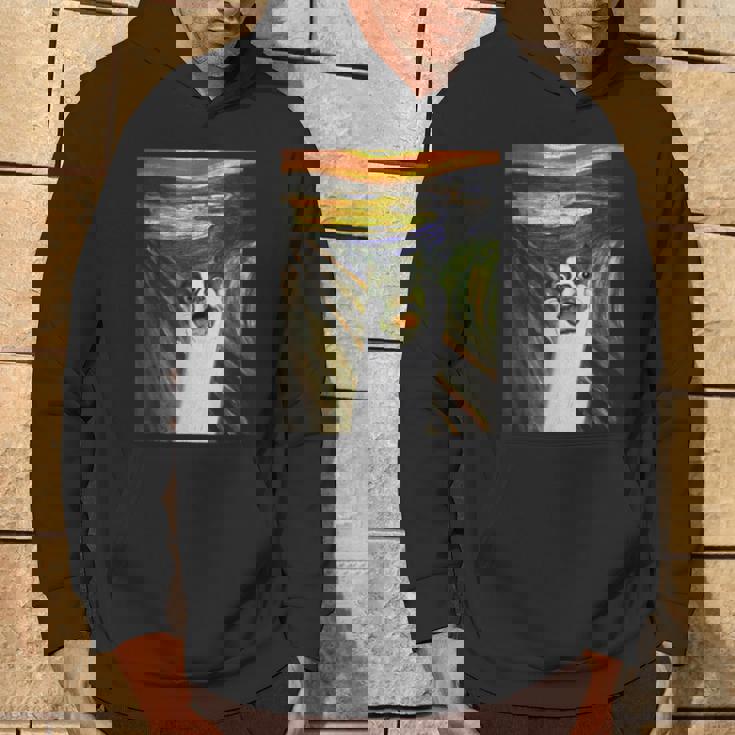 フレンチブルドッグ 面白いtシャツ 犬 ムンクの叫び かわいい メンズ 子供 おもしろ 服 ネタ わんこ パーカー ライフスタイル