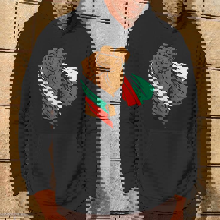 ブルガリア 国旗 パワーハンドフィスト ブルガリアルーツ ブルガリアプライド パーカー ライフスタイル