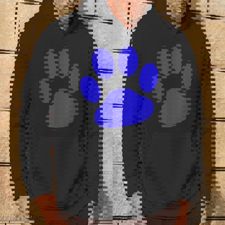 ブルー 肉球 プリントシャツ パーカー ライフスタイル