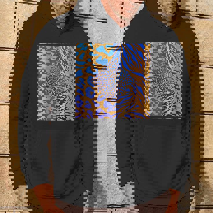 ブルースの直径のジャングルプリントゴールド。シマウマ、パンサー、チーター パーカー ライフスタイル