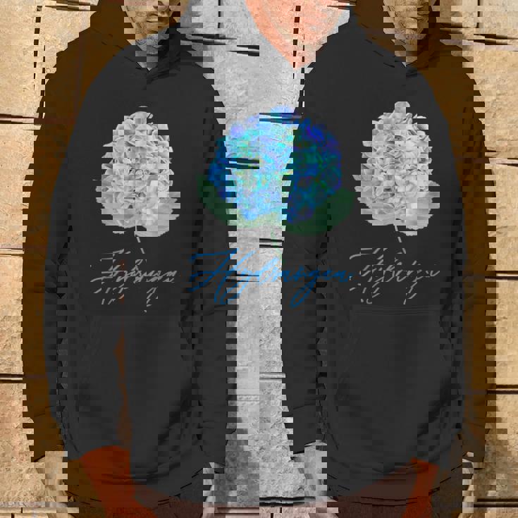 ブルーパープルアジサイフラワーレトロガーデナーアート パーカー ライフスタイル