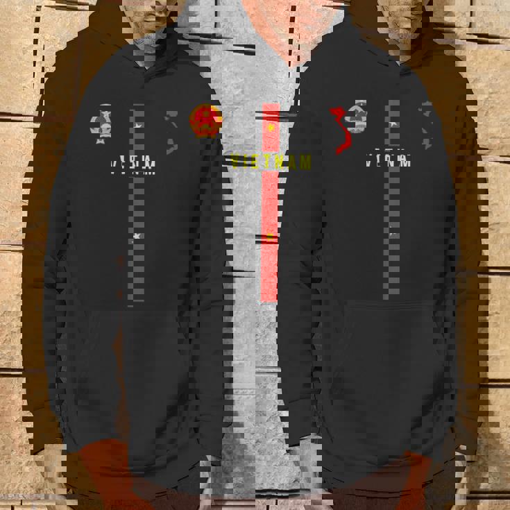 ベトナム国旗、ベトナムのシルエットマップ、紋章 パーカー ライフスタイル