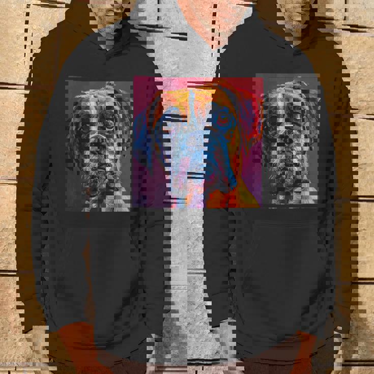 ボクサー 犬 カラフル イラスト グラフィック パーカー ライフスタイル