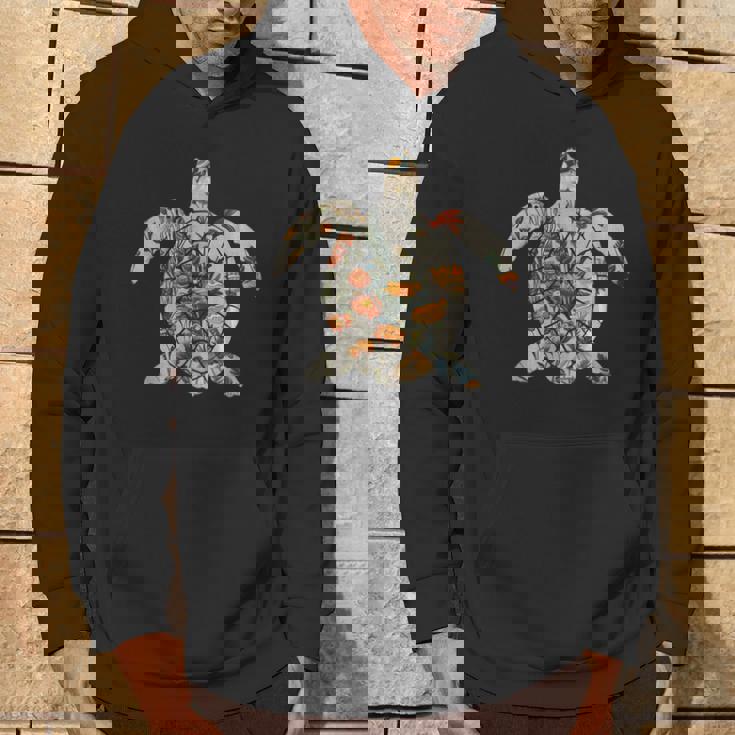 ボタニカル・シルエット・マッシュルーム オーシャニック・コタジェコア ウミガメ パーカー ライフスタイル