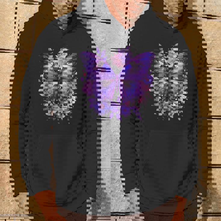 ボヘミアン パープルバタフライ レトロ 魔女の蛾 ヴィンテージ ラベンダー パーカー ライフスタイル