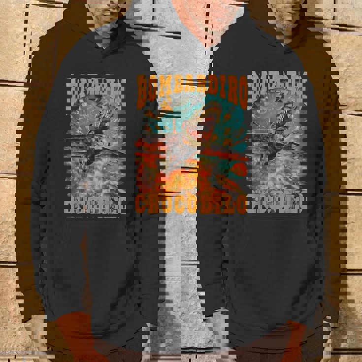 ボンバディロクロコダイルミームクロコダイルファイア-イタリアンブレインロット パーカー ライフスタイル