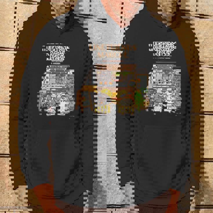 ボンレス犬とボンレス猫 キッチンカーロゴ付 ダークカラー パーカー ライフスタイル