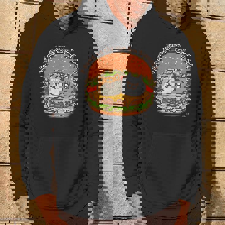 ボンレス犬とボンレス猫 ハンバーガー ダークカラー パーカー ライフスタイル