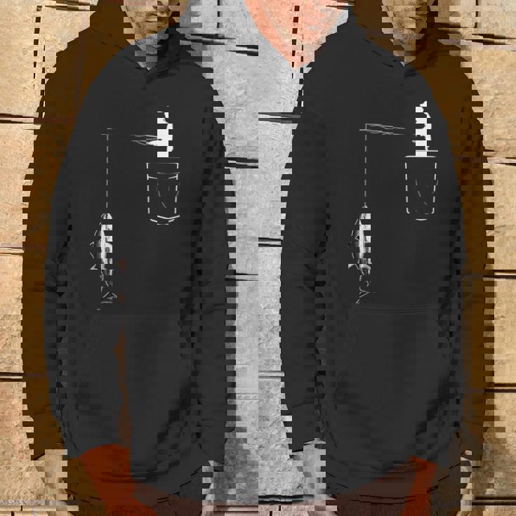 ポケットに入ったマグロ 魚釣り 面白い漁師 パーカー ライフスタイル