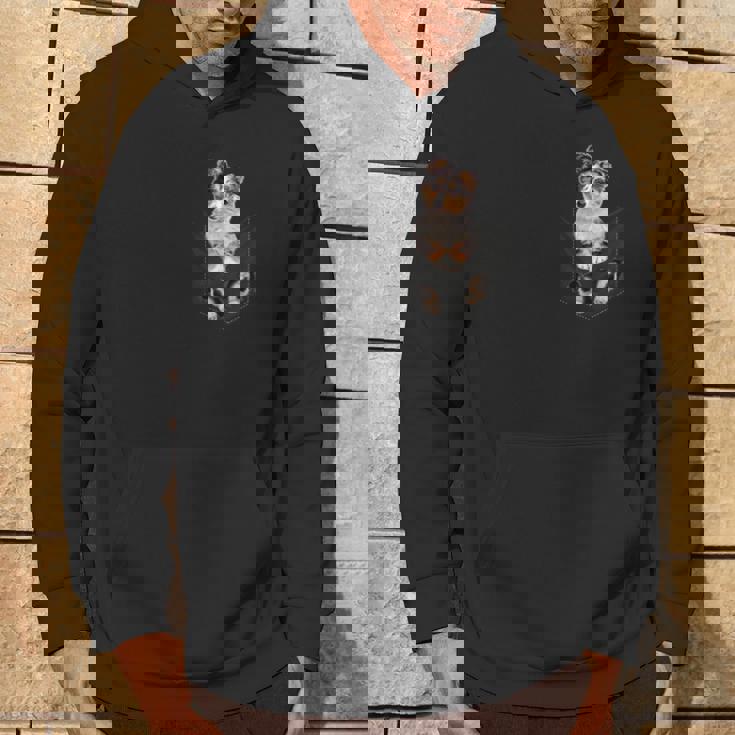 ポケットに入った面白いシェットランドシープドッグ シェルティー愛好家に パーカー ライフスタイル