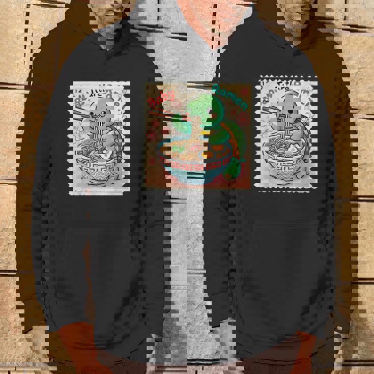 ポップ 和 アート 切手 かわいい 赤ちゃん 亀 ラーメン パーカー ライフスタイル