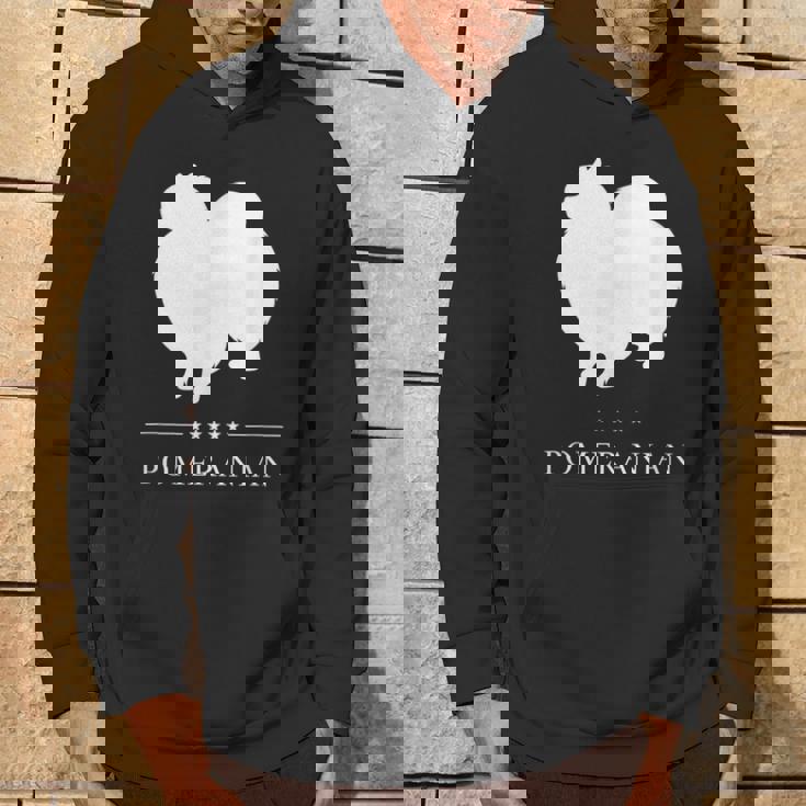 ポメラニアン 犬 ホワイト シルエット パーカー ライフスタイル