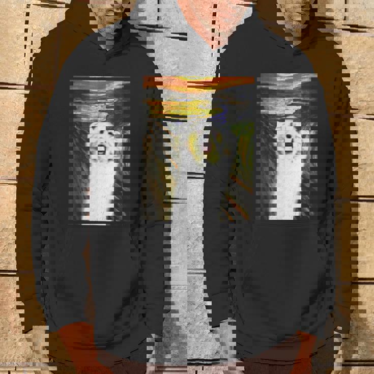 マルチーズ 面白いtシャツ 犬 ムンクの叫び かわいい メンズ 子供 おもしろ 服 グッズ ネタ わんこ パーカー ライフスタイル