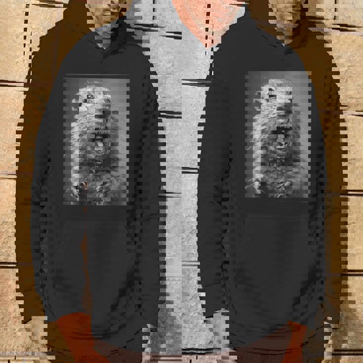 マーモットは生意気に笑う、面白いマーモット パーカー ライフスタイル