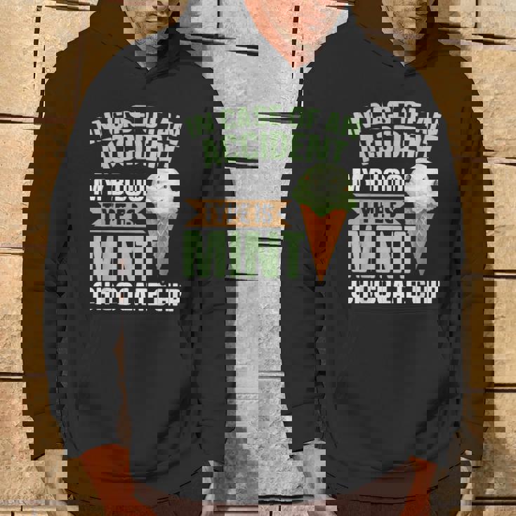 ミントチョコチップフレーバー ワッフルコーン ミントアイスクリーム パーカー ライフスタイル