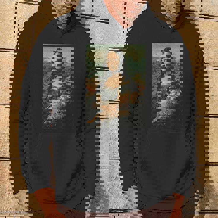 モナリザとオレンジ猫 面白いアートペインティング パーカー ライフスタイル