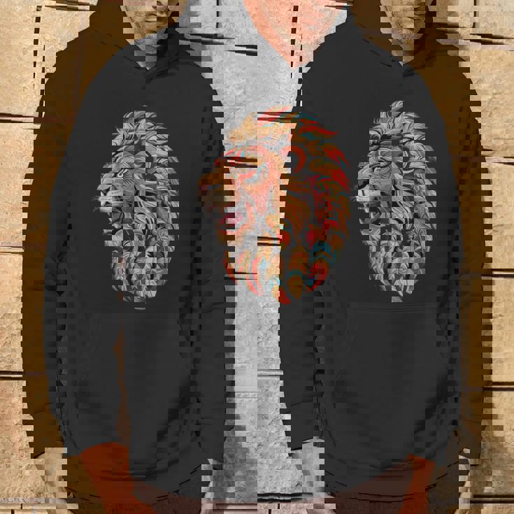 ライオン インディアン 部族 アート ネイティブアメリカン パーカー ライフスタイル