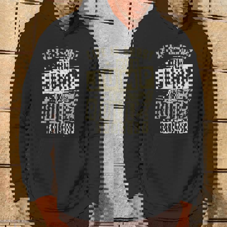 ライフ イズ ショート ラン ジャンプ アンド ロール 派手なフリーランニング パルクール パーカー ライフスタイル