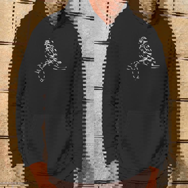 ラインアート 鳥類学者 スズメ パーカー ライフスタイル