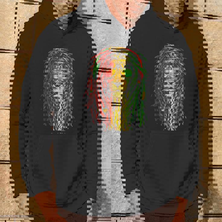 ラスタライオン クール ドレッドロック ラスタファリ ラスタ愛好家用 パーカー ライフスタイル