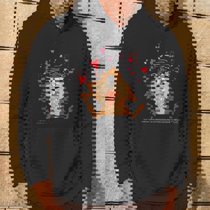 ルーニー・テューンズ タズ スピニング ハート 楽しい パーカー ライフスタイル