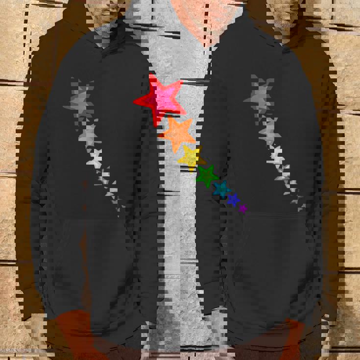 レインボーカラーの星。 パーカー ライフスタイル