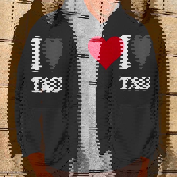 レッドハート I Love Tau パーカー ライフスタイル