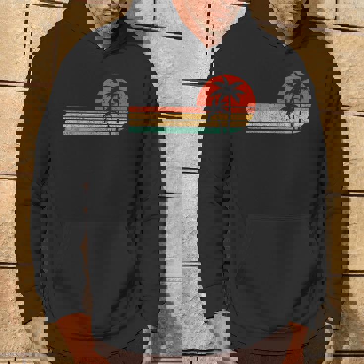 レトロスタイル トロピカル ビンテージ 夕日 ビーチ ヤシの木 パーカー ライフスタイル