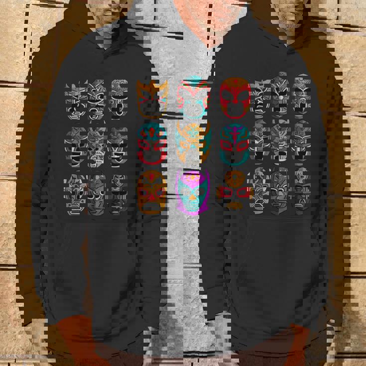 レトロ・ルチャ・リブレ フリースタイル・レスリング・ファイター パーカー ライフスタイル