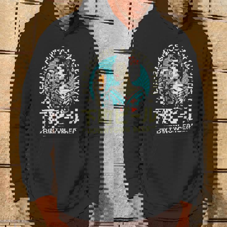 レトロ日本ビール 昭和ヴィンテージ 昭和ガール ダウンタウンビール パーカー ライフスタイル