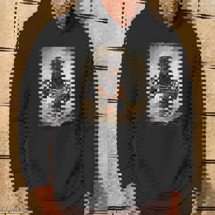 ロットワイラー 犬の筋トレ ウェイトリフティング パーカー ライフスタイル