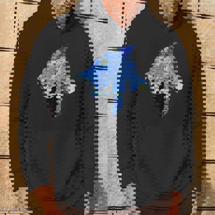 ヴィンセント・ヴァン・ゴッホ作 星月夜狼 有名な絵画 パーカー ライフスタイル