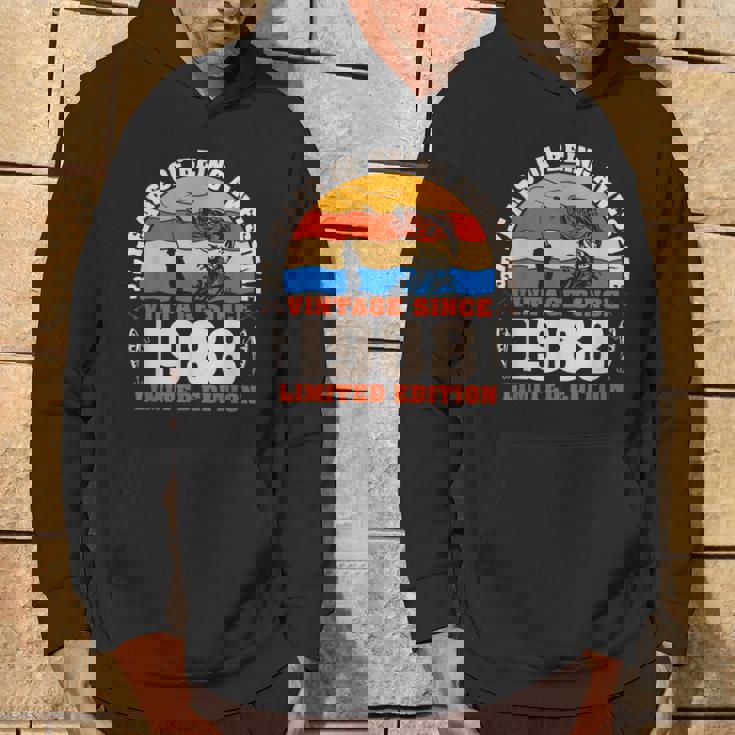 ヴィンテージ 37歳の誕生日 37歳の釣り愛好家 1988年生まれ パーカー ライフスタイル