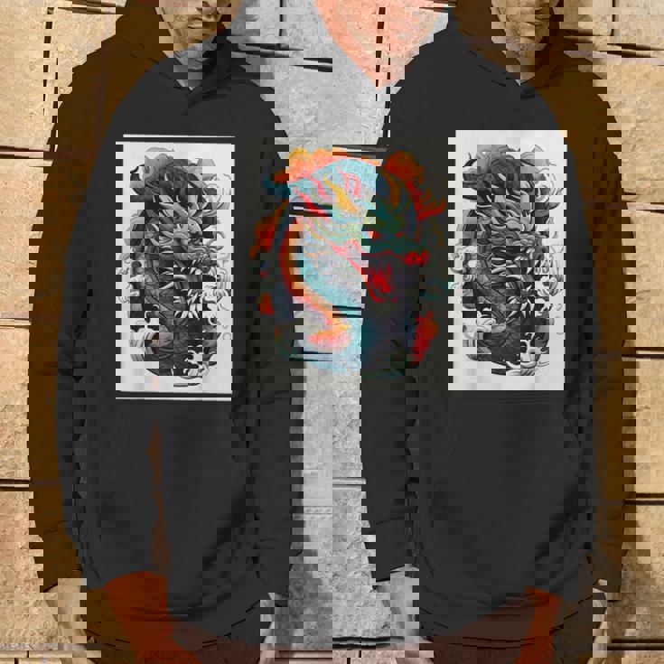 ヴィンテージ タトゥー アート ドラゴン パーカー ライフスタイル