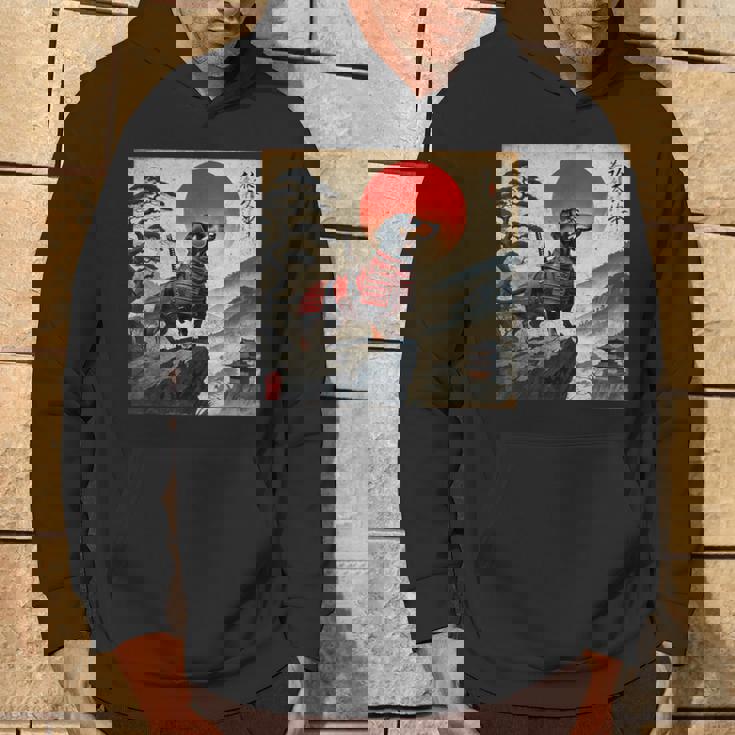 ヴィンテージ ダックスフンド サムライ ウナー 犬 日本の浮世絵 アート パーカー ライフスタイル