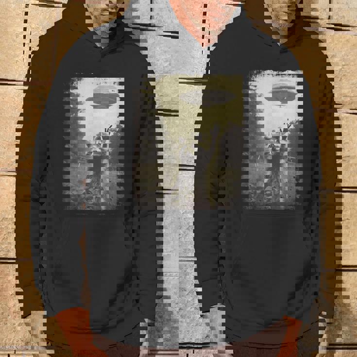 ヴィンテージ ヒップスター レトロ Hip Hop Uap ストリートウェア エイリアン 面白い Ufo ラクーン パーカー ライフスタイル