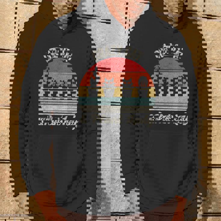 ヴィンテージ レトロ クレイジー キャット & プラント レディ サボテン 多肉植物 ママ パーカー ライフスタイル