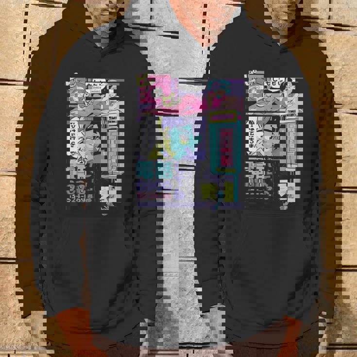 ヴィンテージ・アニメ・スタイル ミッドナイト・ジャパン・マンガ パーカー ライフスタイル