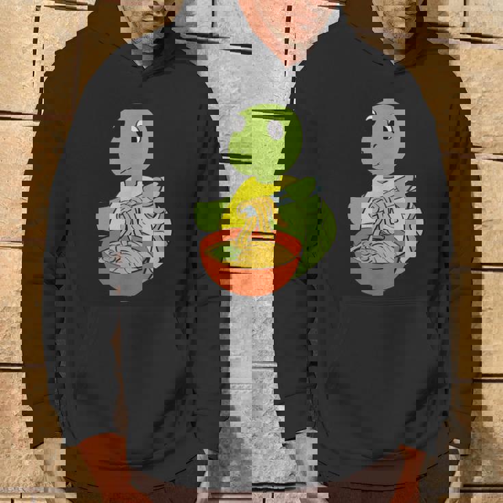 亀がラーメンを食べる 和食 パーカー ライフスタイル