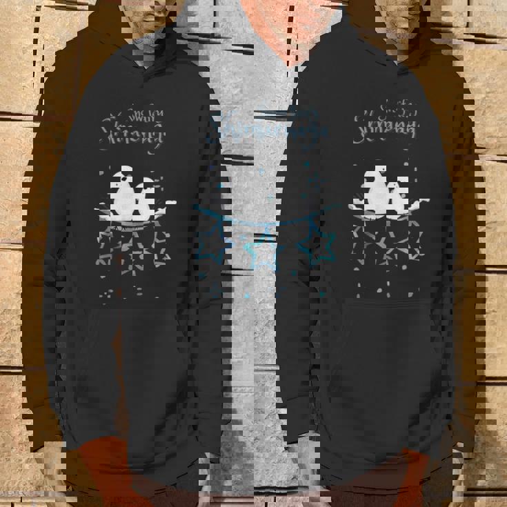 人気話題 シマエナガの親子 雪 雪の結晶 妖精 北海道 日本の野鳥 星 白い小鳥 星 パーカー ライフスタイル