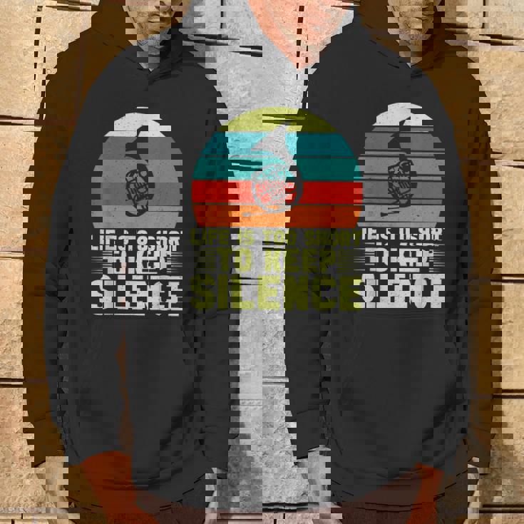 人生は短すぎて沈黙を保つにはフレンチホルン パーカー ライフスタイル