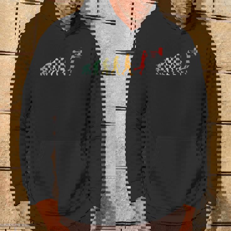 人類の進化 ネタ バスケ バスケットボール バスケ好き バスケファン バスケットマン おもしろ バスケ部 パーカー ライフスタイル