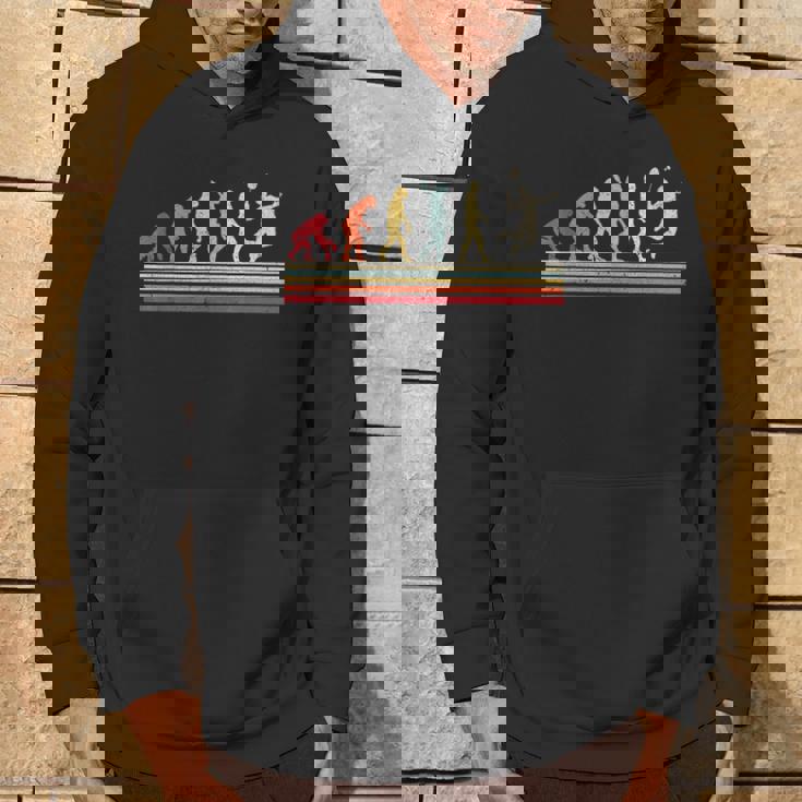 人類進化 バドミントンデザイン パーカー ライフスタイル