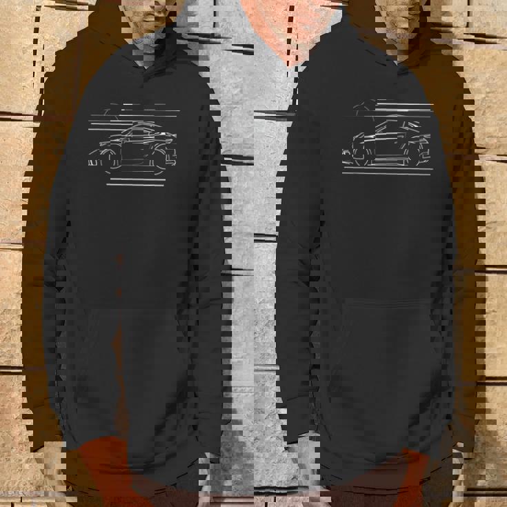 伝説のスポーツカーtシャツ アイコニックな911シルエットデザイン パーカー ライフスタイル