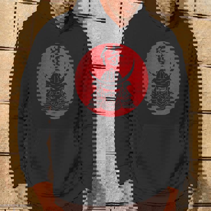 侍の戦士の兜日本の漢字-黒 パーカー ライフスタイル