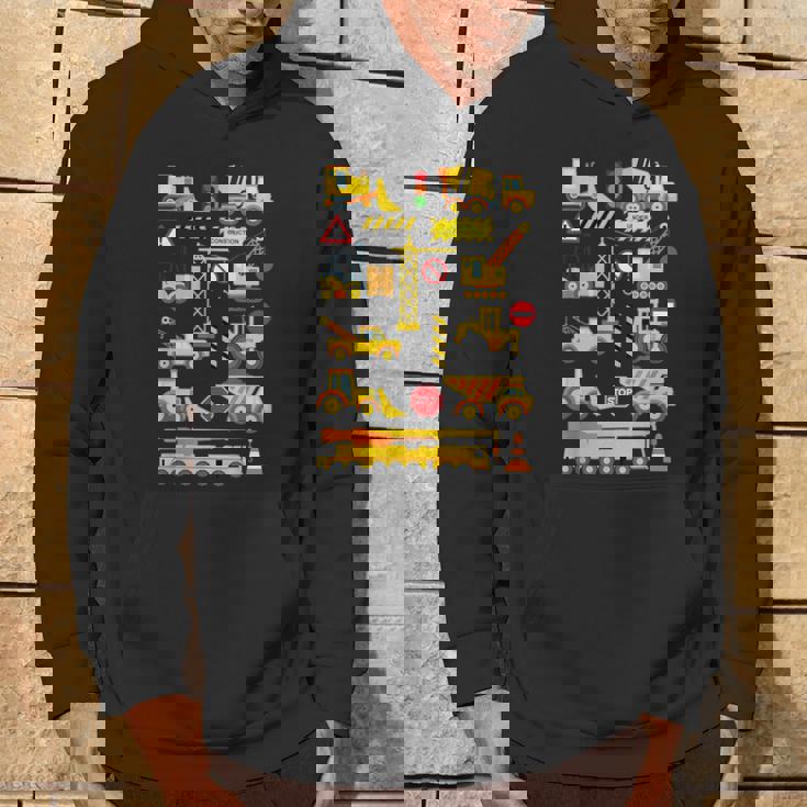 働く車 工事車両 面白いtシャツ イラスト かわいい キッズ 子供用 メンズ おもしろグッズ 子供 男の子 パーカー ライフスタイル